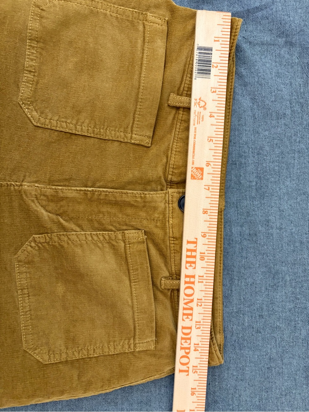 Ann Taylor LOFT THE PALMER Mustard Yellow Brown Wide Leg Corduroy Boho Pants 6 - Picture 11 of 14